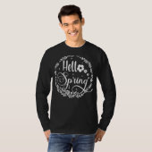 ハロー春の花サンシャインイースターデイメンズ Tシャツ (正面フル)