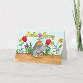 ハロー春グリーティングカードbyニコールジャネス カード (正面)