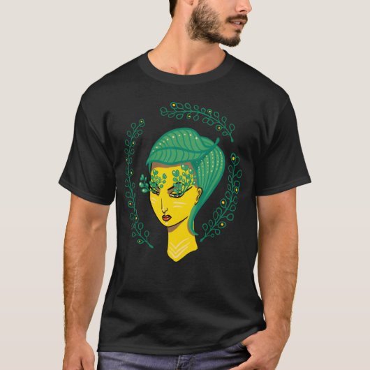 ハロー春グリーンウィッチマザー自然ボーイ Tシャツ (正面)