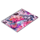 ハロー春ハピネス時間、花の水色 ノートブック (左側)