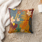 ハロー春ハピネス、フローラオレンジテラコッタ クッション (ブランケット)