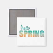 ハロー春バタフライ冷蔵庫用マグネット マグネット (正面/裏面)