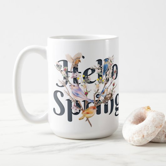 ハロー春バード コーヒーマグカップ (ドーナツ)