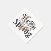 ハロー春バード スタンダードカクテルナプキン (角)