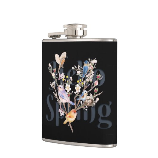 ハロー春バード フラスク (左)