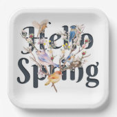 ハロー春バード ペーパープレート (正面)