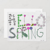 ハロー春フラワーポストカード シーズンポストカード (正面/裏面)