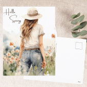 ハロー春ワイルドフラワーウォータカラー春 シーズンポストカード