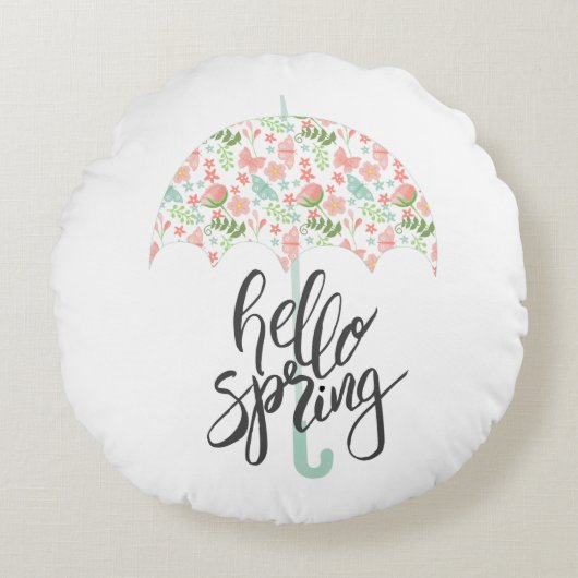 ハロー春傘 ラウンドクッション (正面)