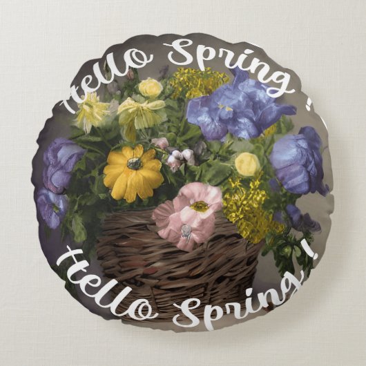 ハロー春標識 ラウンドクッション (正面)