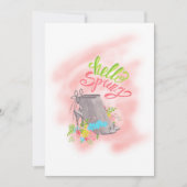 ハロー春誕生日ティーパーティの招待状 招待状 (正面)