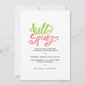 ハロー春誕生日ティーパーティの招待状 招待状 (裏面)