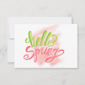 ハロー春誕生日パーティーの招待 招待状 (正面)