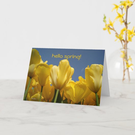 ハロー春! カード (黄色い花)