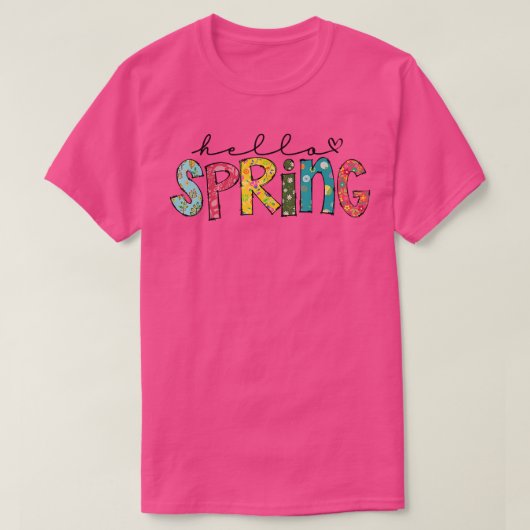 ハロー春，ハッピー春,ハッピーイースター Tシャツ (デザイン正面)