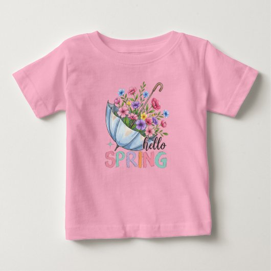 ハロー春 ベビーTシャツ (正面)