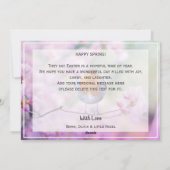 「ハロー春」春·フローリング·ツリー&ロビン·バード シーズンカード (裏面)