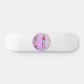 ハロー春、花、円 スケートボード (横)