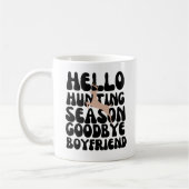 ハロー狩りシーズンシーズンバイボーイフレンド コーヒーマグカップ (左)