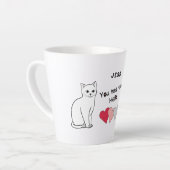 ハロー猫とハート カフェラテマグ (左アングル)