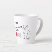ハロー猫とハート カフェラテマグ (右アングル)