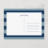 ハロー男の赤ちゃん写真誕生発表葉書 案内ポストカード (裏面)