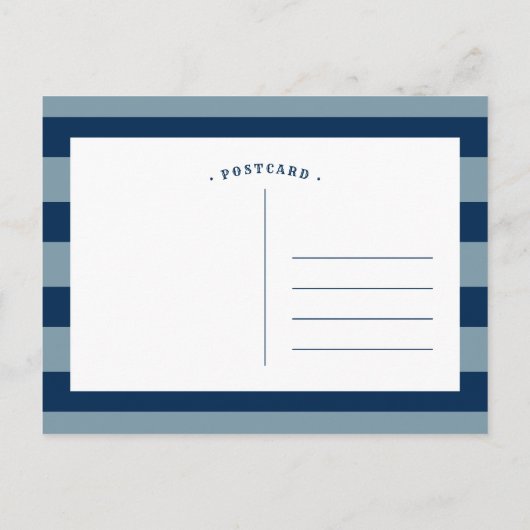 ハロー男の赤ちゃん写真誕生発表葉書 案内ポストカード (裏面)