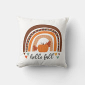 ハロー秋おもしろいパンプキンアンドレインボー クッション (正面)