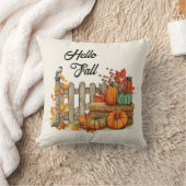 ハロー秋かわいいファームハウス秋アクセント クッション (ブランケット)