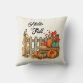 ハロー秋かわいいファームハウス秋アクセント クッション (裏面)