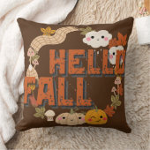 ハロー秋かわいい自然紅葉カボチャ クッション (ブランケット)