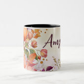 ハロー秋と花と名前 ツートーンマグカップ (中央)