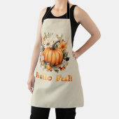 ハロー秋の水の色ワイルドフラワー紅葉 エプロン (インサイチュ)