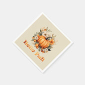 ハロー秋の水の色ワイルドフラワー紅葉 スタンダードカクテルナプキン (角)