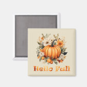 ハロー秋の水の色ワイルドフラワー紅葉 マグネット (正面/裏面)