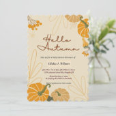 ハロー秋の秋バビシャワー誕生日パーティーinvita 招待状 (スタンド正面)