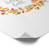 ハロー秋ウェルカムリース絵画秋 ポスター (角)