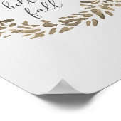 ハロー秋ウェルカムリース絵画秋 ポスター (角)