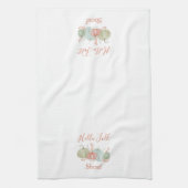 ハロー秋ウォーターカラーカボンプキンズ秋 キッチンタオル (縦)