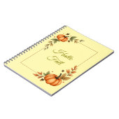 ハロー秋ウォーターカラーコージー ノートブック (左側)