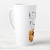 ハロー秋ウォーターカラーヒマワリとカボチャ カフェラテマグ (左アングル)