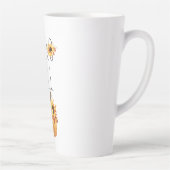 ハロー秋ウォーターカラーヒマワリとカボチャ カフェラテマグ (右)