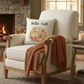 ハロー秋ウォーターカラーファームハウスオータムカンプキンズ クッション