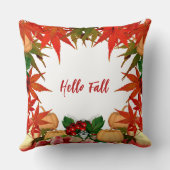 ハロー秋オータムカラーズカボキンメープル葉ズ クッション (裏面)