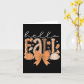 ハロー秋オータムビーブサンクスギビングホリデーメンズW カード (黄色い花)