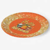 ハロー秋カスタマイズ色 ペーパープレート (アングル)