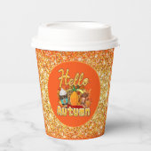 ハロー秋カスタマイズ色 紙コップ (正面)