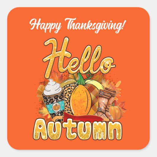 ハロー秋カスタマイズ スクエアシール (正面)
