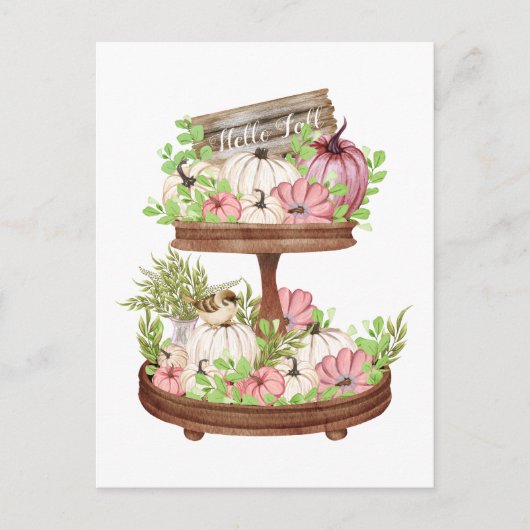 ハロー秋カボチャ離れンとオータムハーベスト ポストカード (正面)