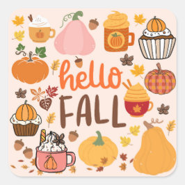 ハロー秋カボチャ スクエアシール